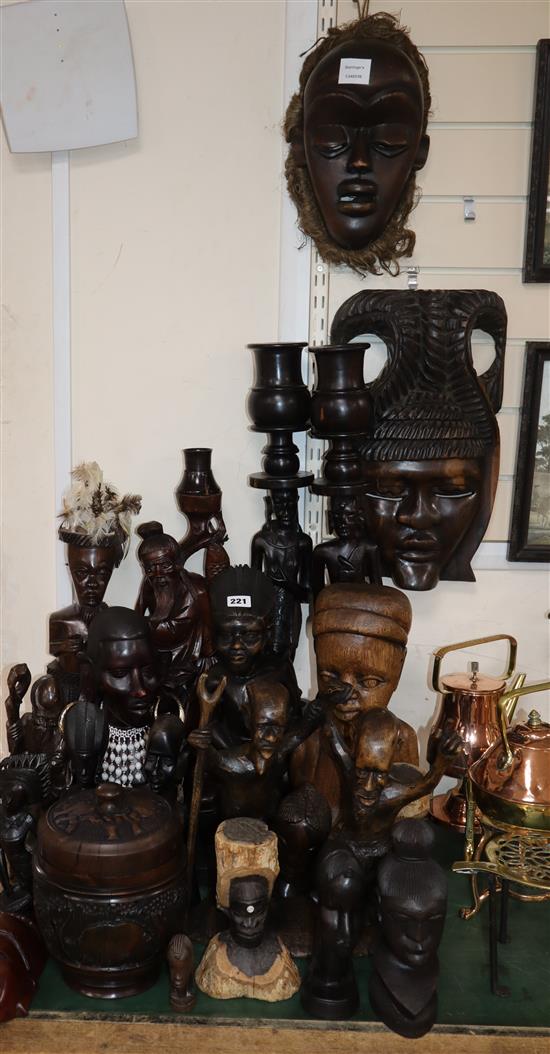 A collection of ethnographic carvings